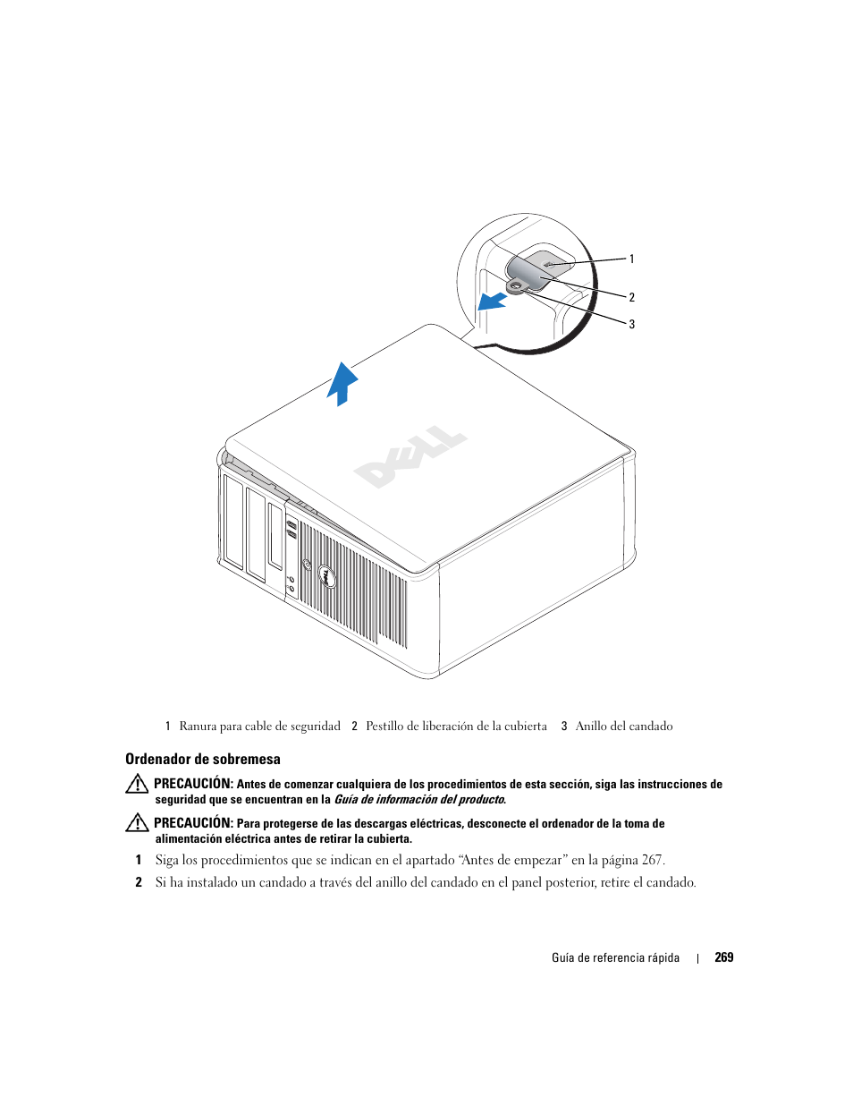 Ordenador de sobremesa | Dell OptiPlex 745 User Manual | Page 269 / 360