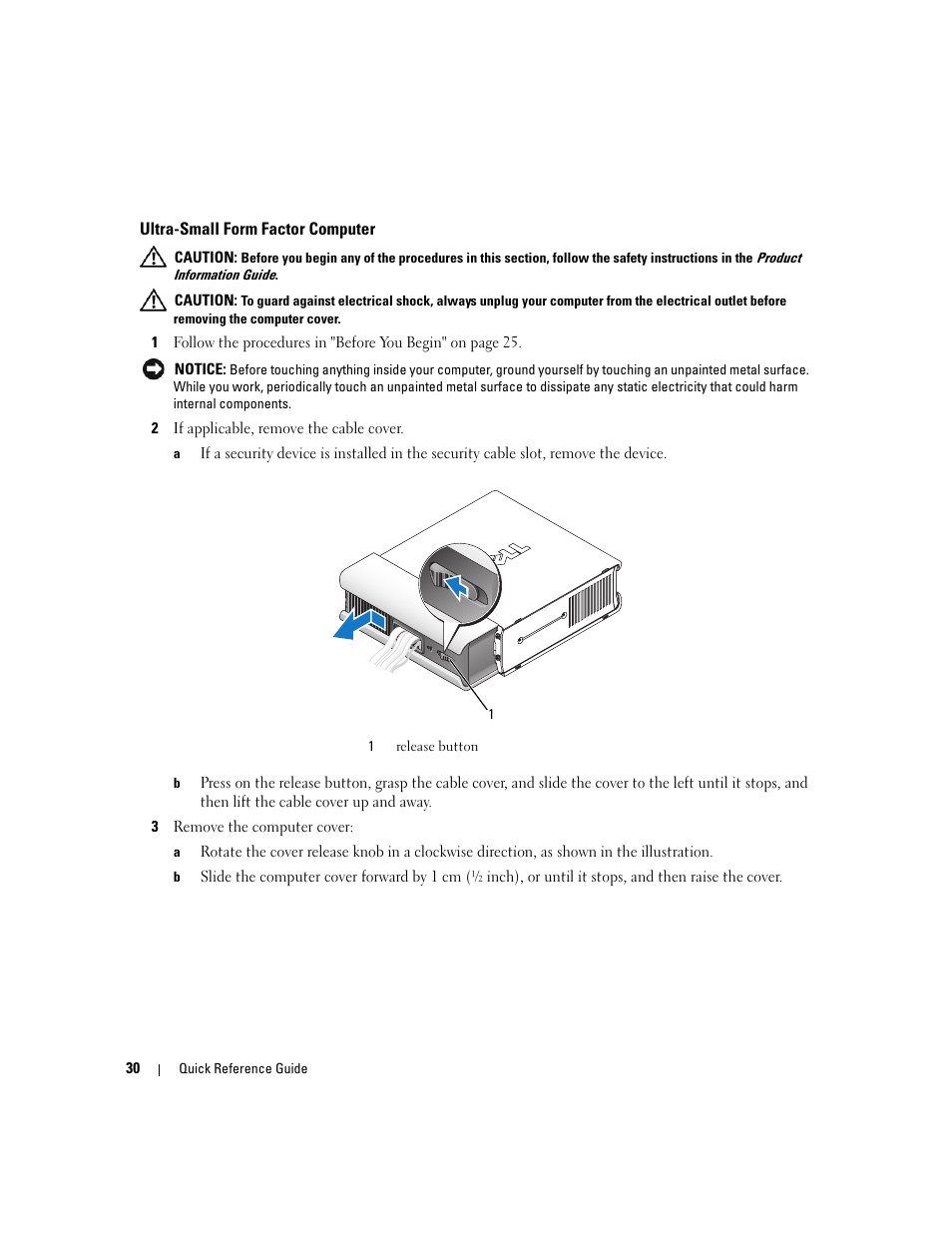 Ultra-small form factor computer | Dell OptiPlex 745 User Manual | Page 30 / 360