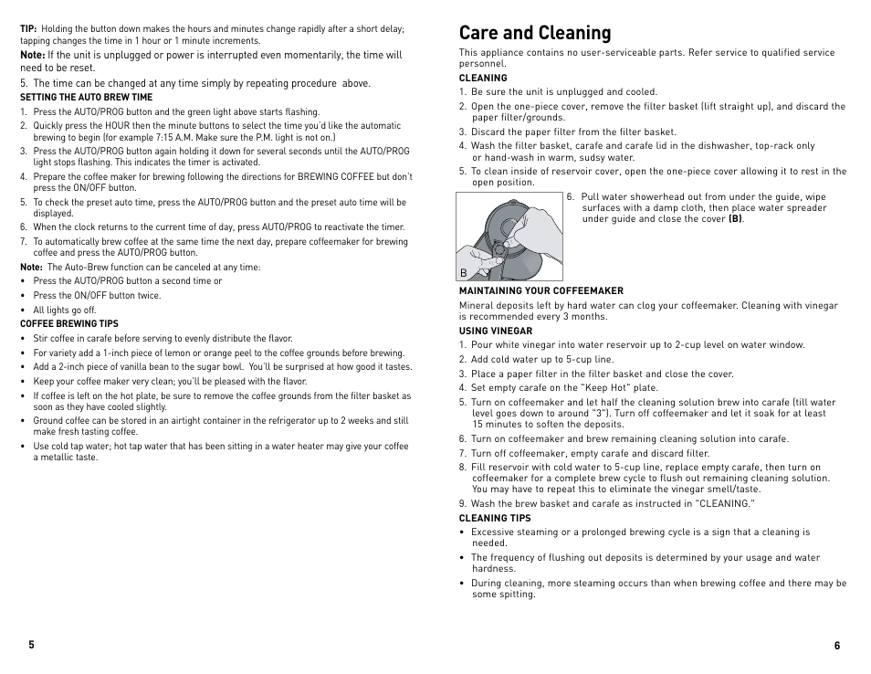 Care and cleaning | Black & Decker DCM675BF User Manual | Page 4 / 13