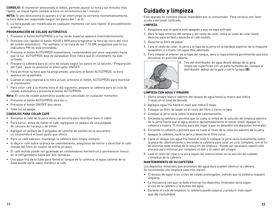 Cuidado y limpieza | Black & Decker DCM675BF User Manual | Page 7 / 13