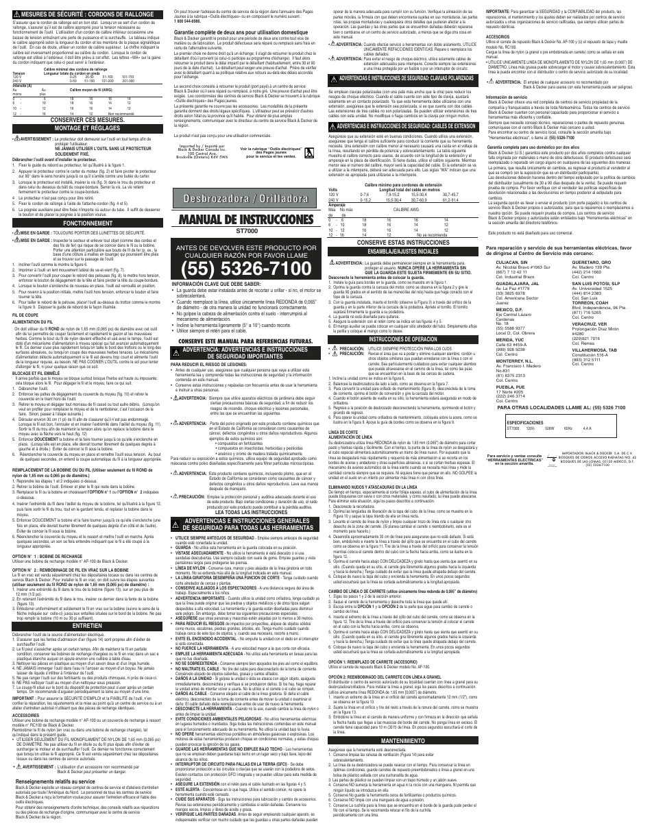 Manual de instrucciones, Si funciona… y funciona muy bien | Black & Decker 598091-00 User Manual | Page 2 / 2