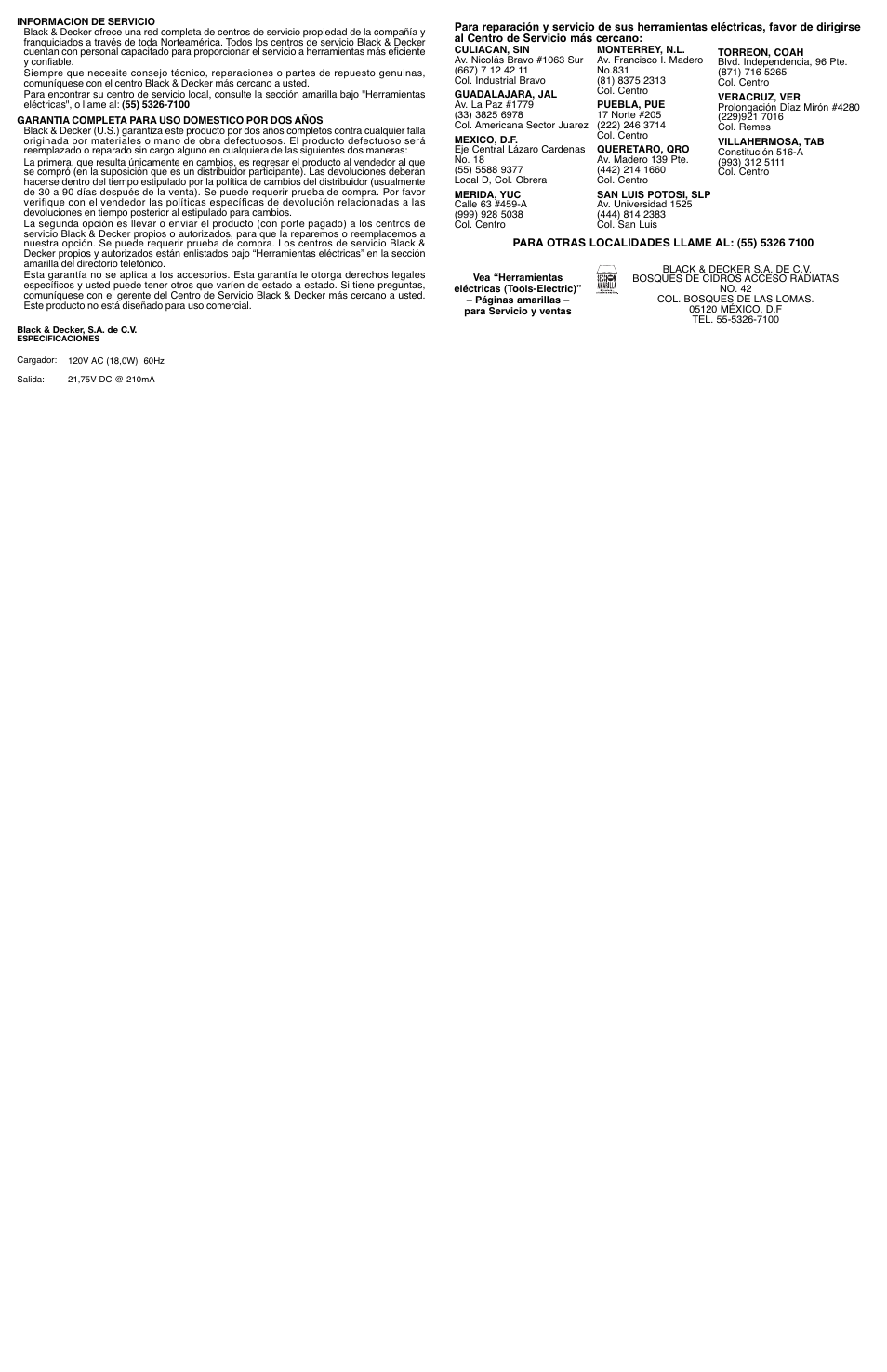 Black & Decker 587143-00 User Manual | Page 5 / 5