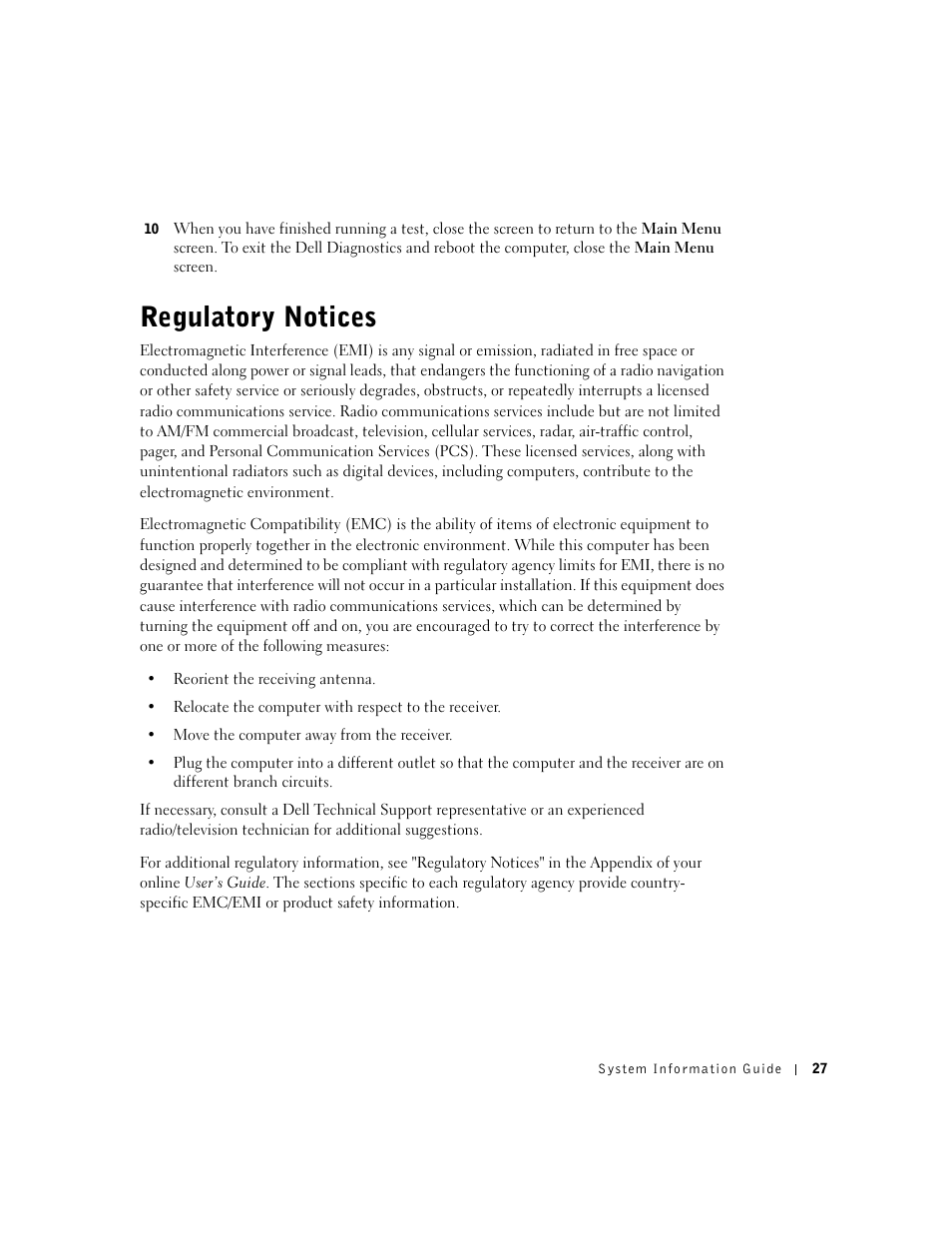 Regulatory notices | Dell Latitude D800 User Manual | Page 29 / 146