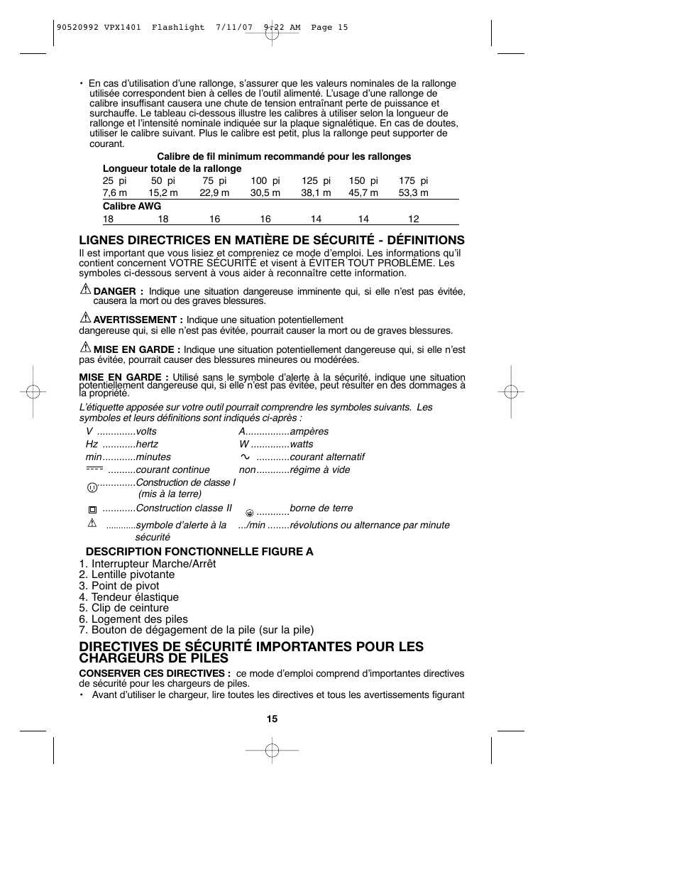 Black & Decker 1 VPX FLASHLIGHT User Manual | Page 15 / 32