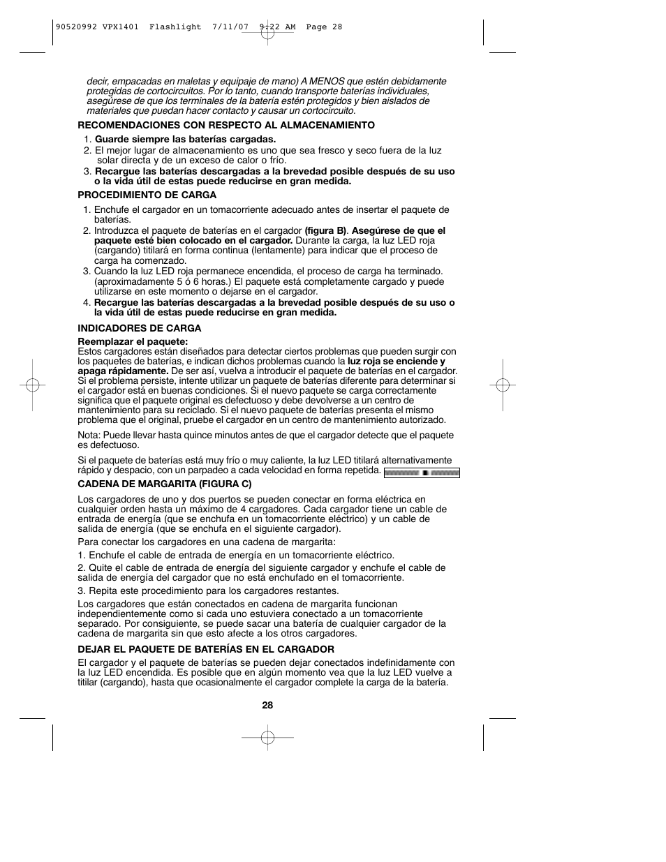 Black & Decker 1 VPX FLASHLIGHT User Manual | Page 28 / 32