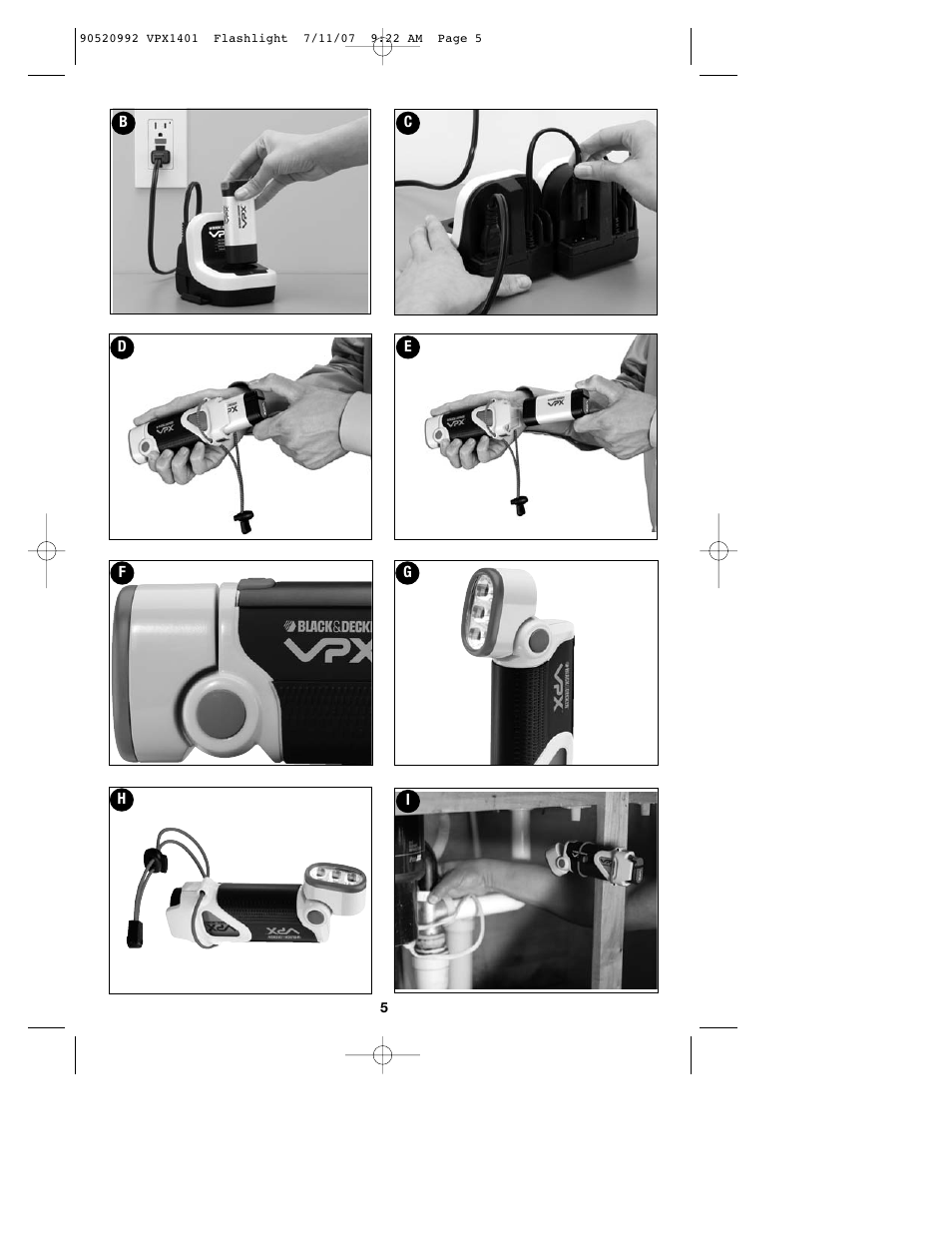 Black & Decker 1 VPX FLASHLIGHT User Manual | Page 5 / 32