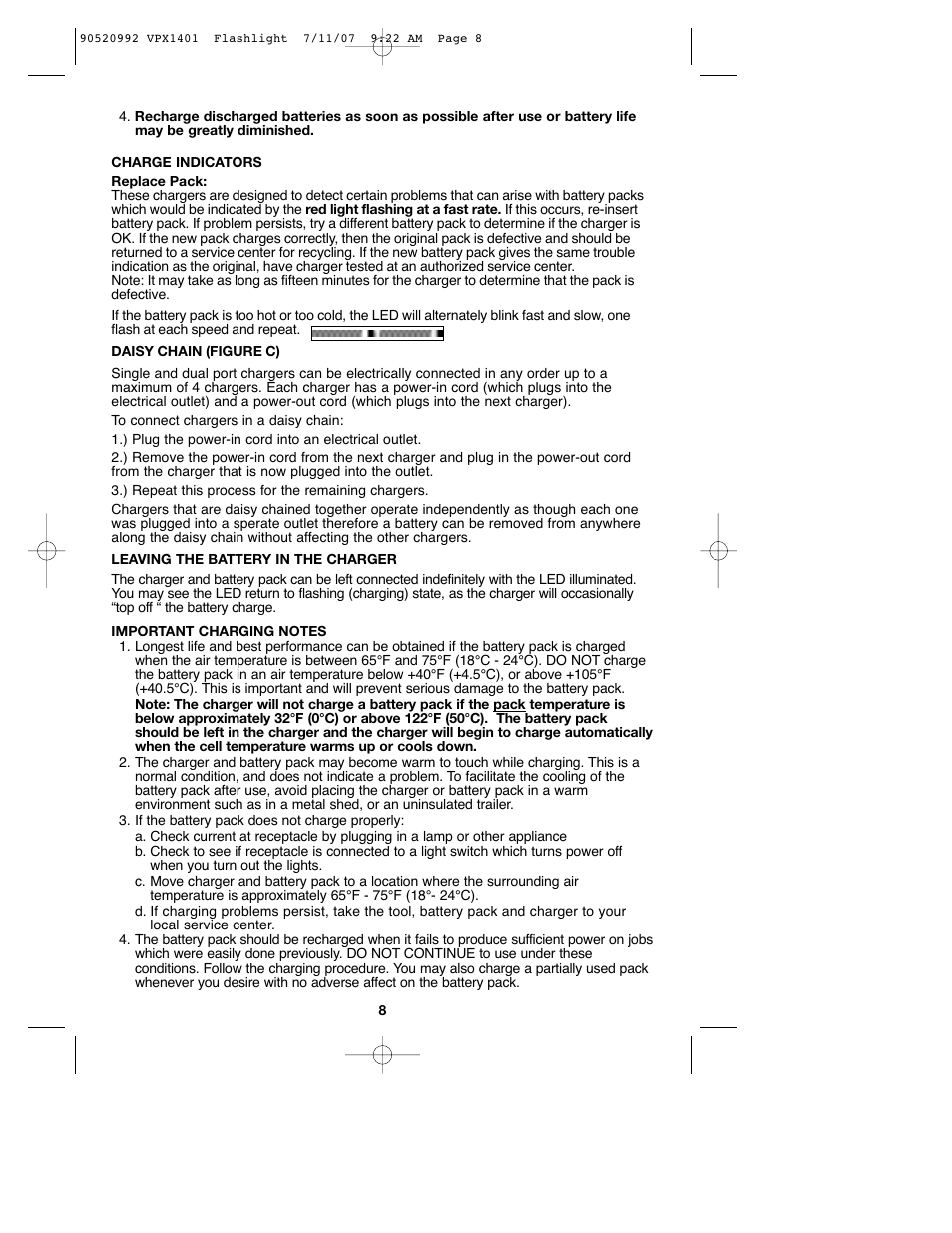 Black & Decker 1 VPX FLASHLIGHT User Manual | Page 8 / 32