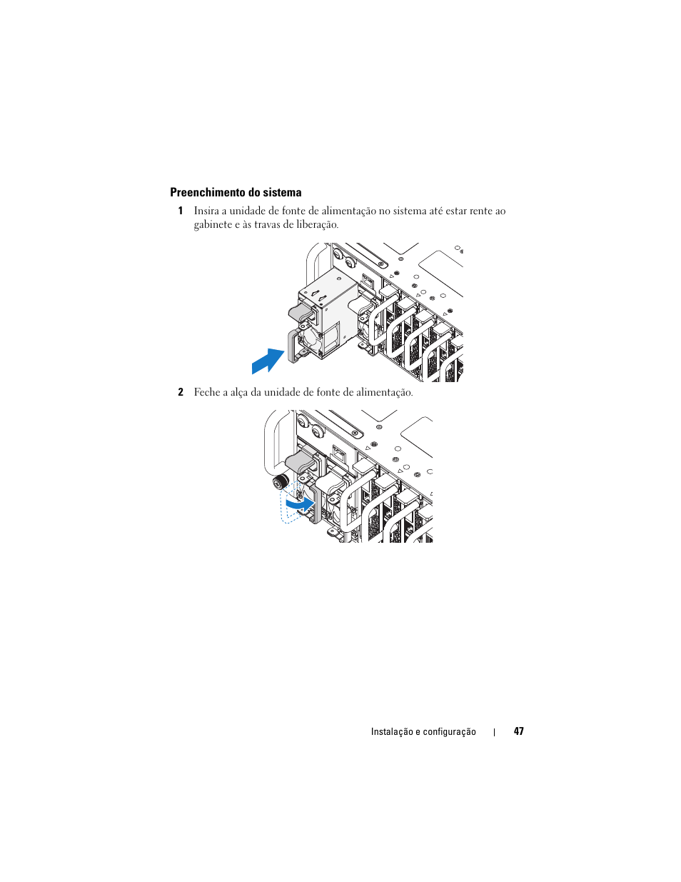 Preenchimento do sistema | Dell PowerEdge C5125 User Manual | Page 49 / 76
