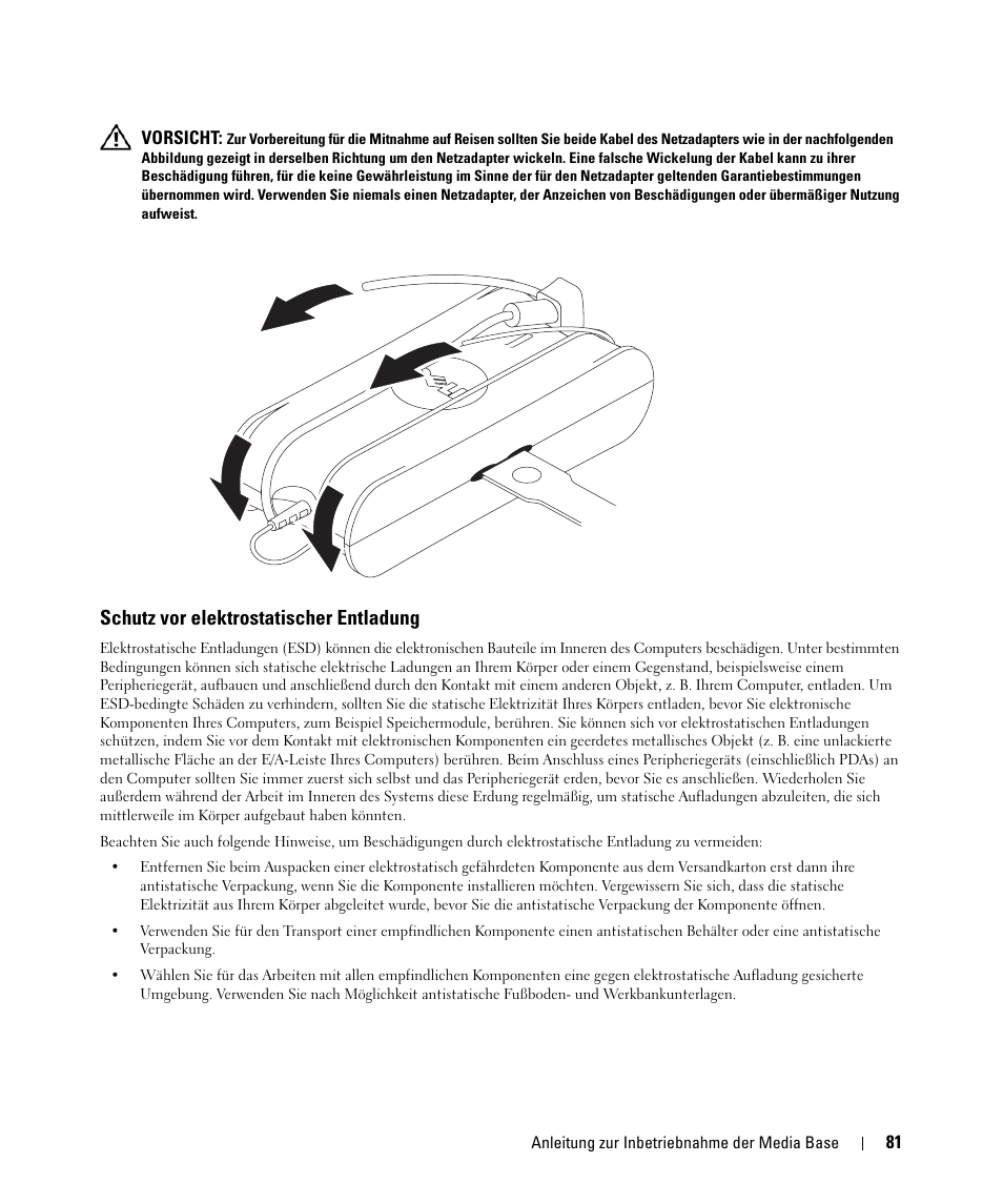 Schutz vor elektrostatischer entladung | Dell Latitude D420 User Manual | Page 83 / 142