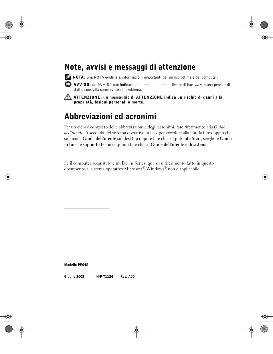 Abbreviazioni ed acronimi | Dell Latitude X300 User Manual | Page 110 / 190