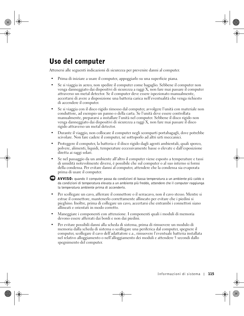 Uso del computer | Dell Latitude X300 User Manual | Page 117 / 190