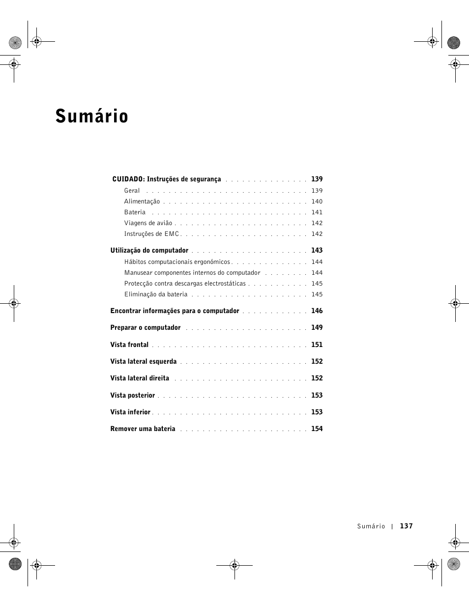 Sumário | Dell Latitude X300 User Manual | Page 139 / 190