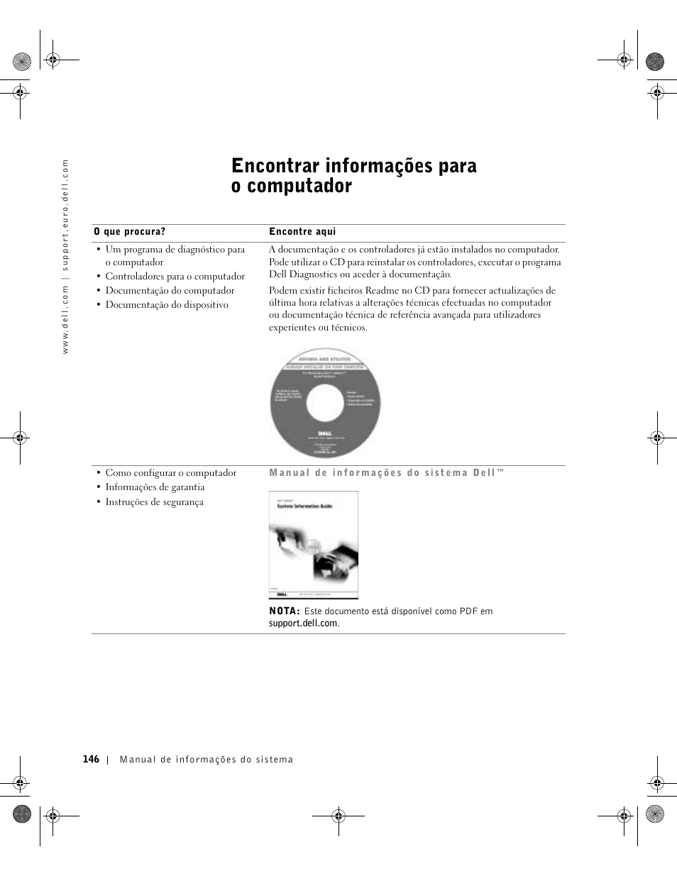 Encontrar informações para o computador | Dell Latitude X300 User Manual | Page 148 / 190