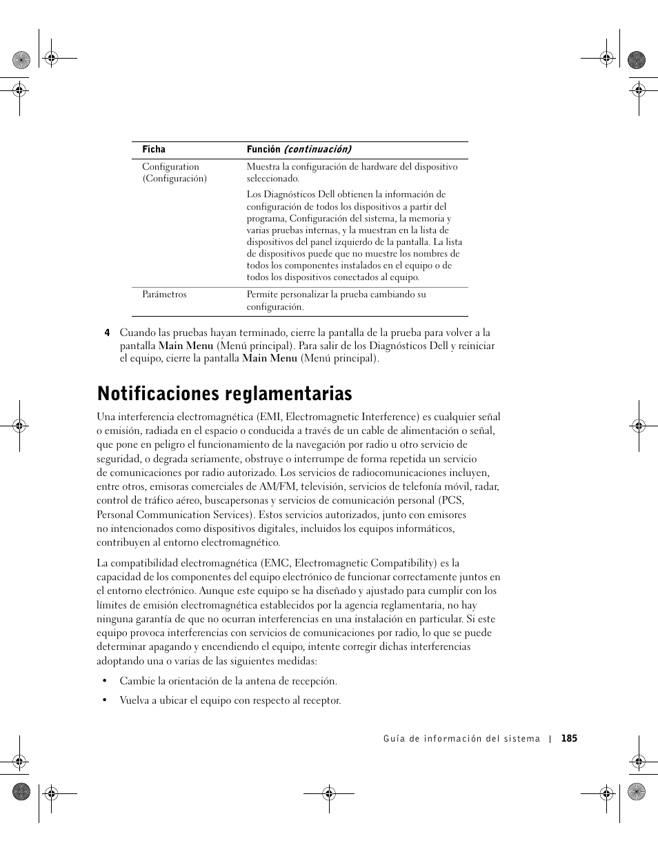 Notificaciones reglamentarias | Dell Latitude X300 User Manual | Page 187 / 190