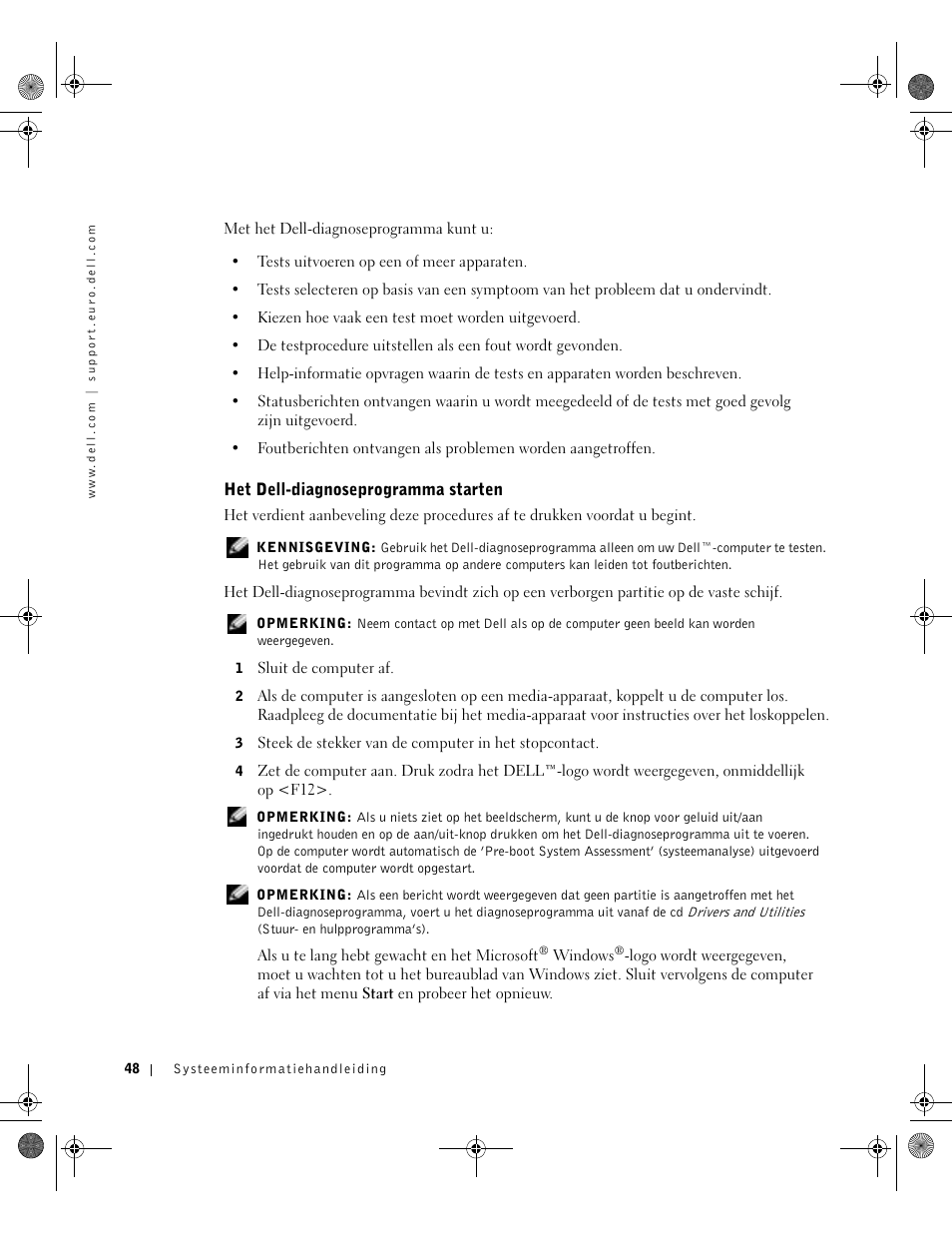 Het dell-diagnoseprogramma starten | Dell Latitude X300 User Manual | Page 50 / 190