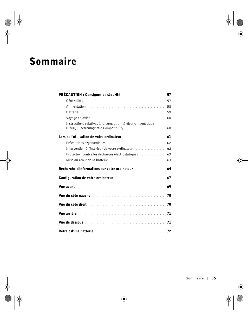 Sommaire | Dell Latitude X300 User Manual | Page 57 / 190