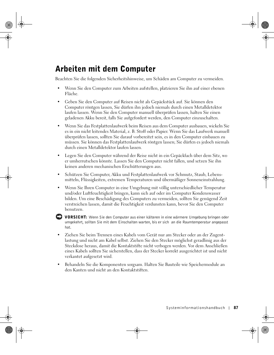 Arbeiten mit dem computer | Dell Latitude X300 User Manual | Page 89 / 190