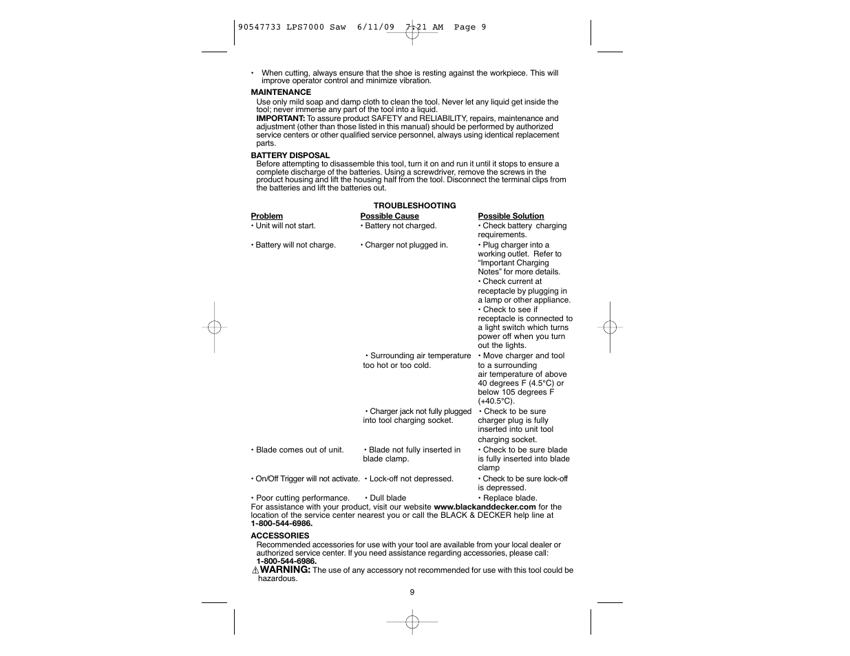 Black & Decker 90547733 User Manual | Page 9 / 36
