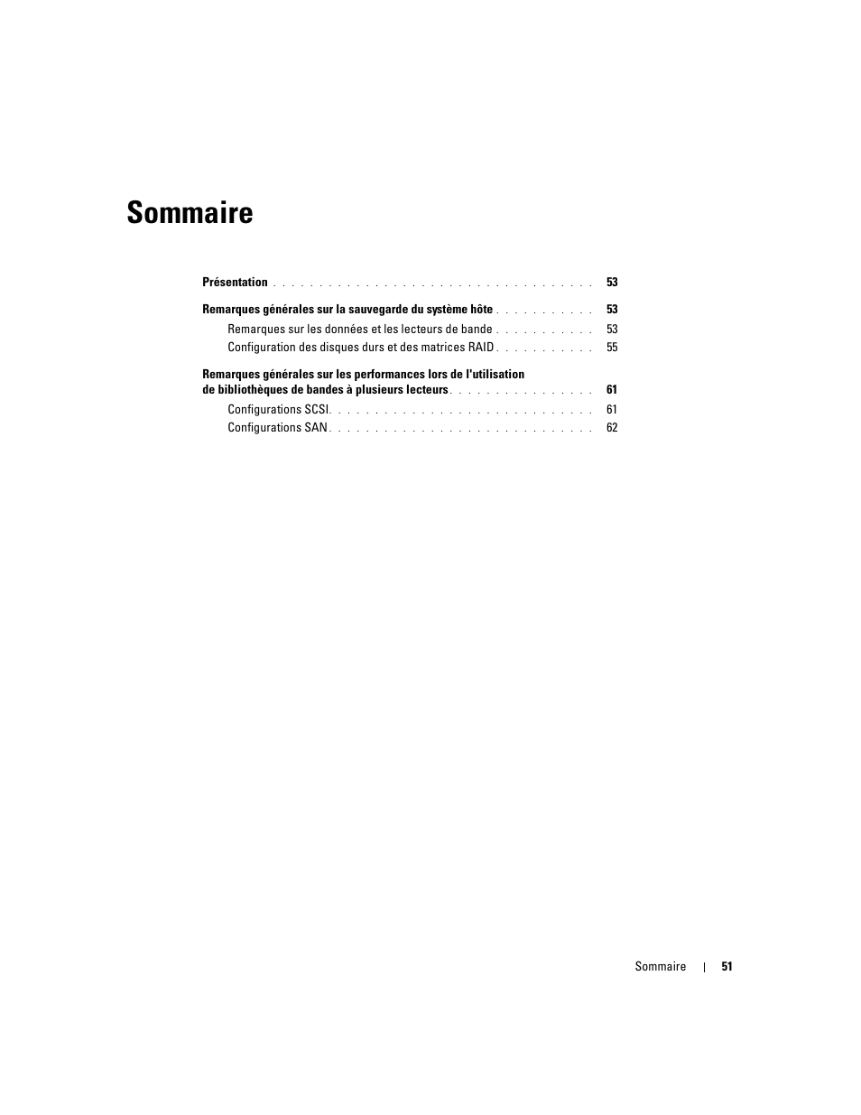 Sommaire | Dell PowerVault 132T LTO/SDLT (Tape Library) User Manual | Page 51 / 176