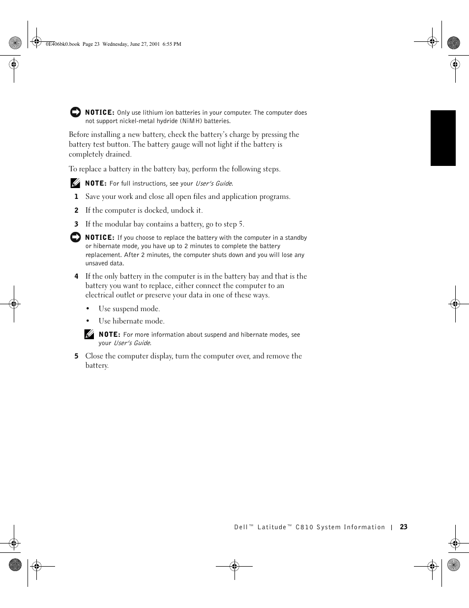 Dell Latitude C810 User Manual | Page 25 / 146