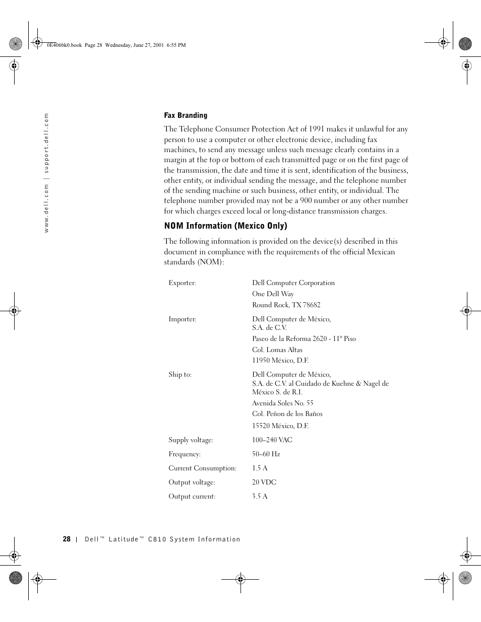 Fax branding | Dell Latitude C810 User Manual | Page 30 / 146