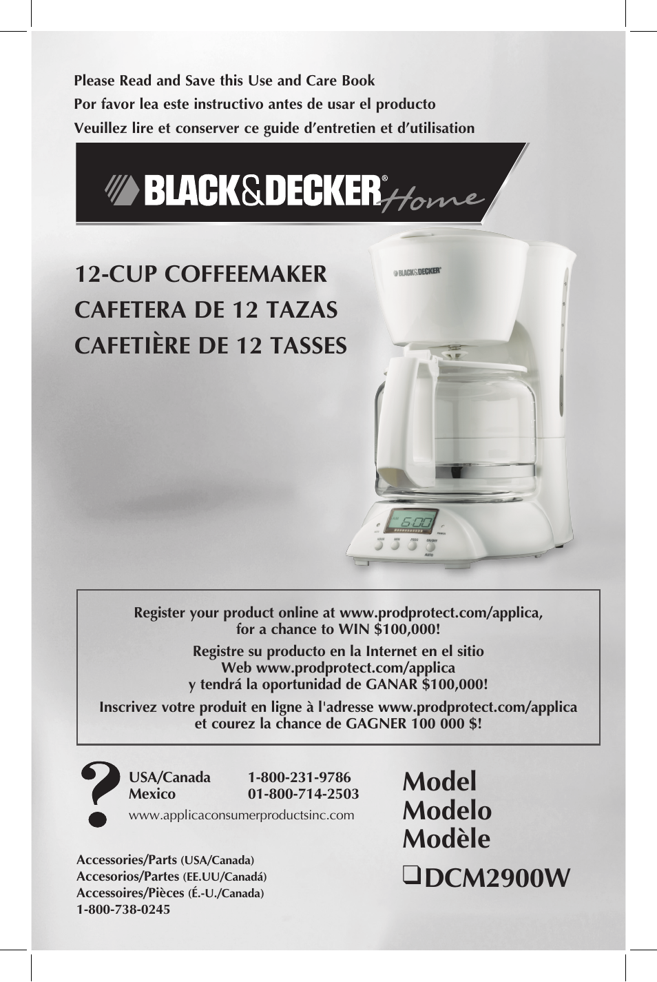 Black & Decker DCM2900W User Manual | 13 pages