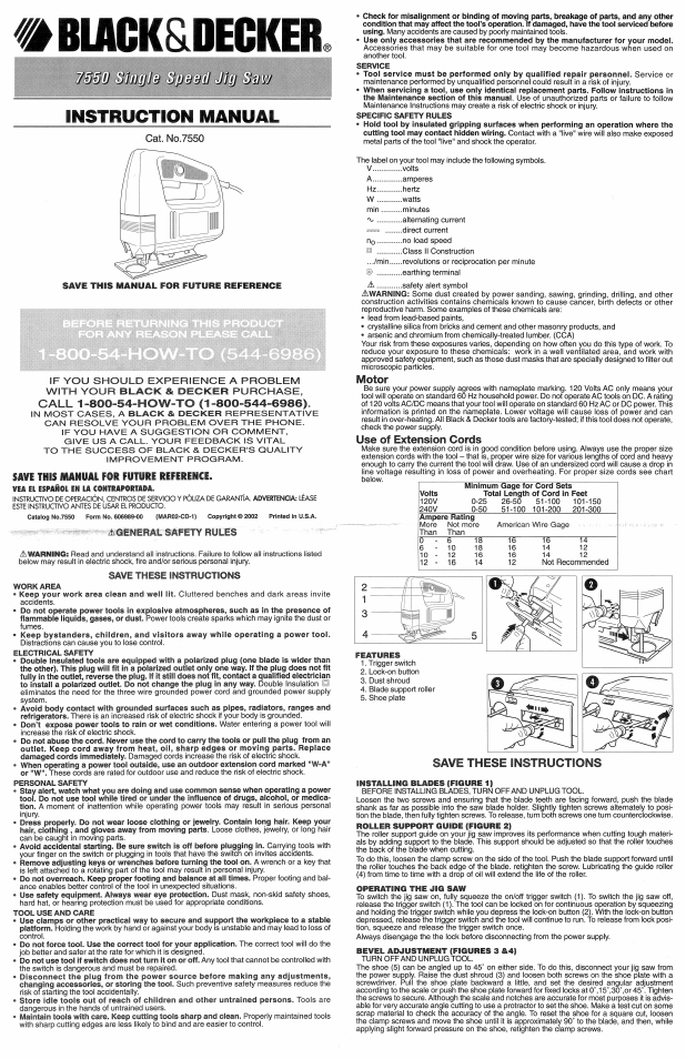 Black & Decker 606989-00 User Manual | 4 pages