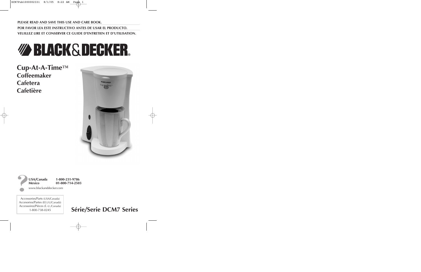 Black & Decker DCM7 User Manual | 11 pages