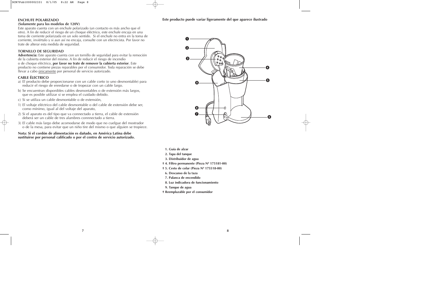 Black & Decker DCM7 User Manual | Page 5 / 11