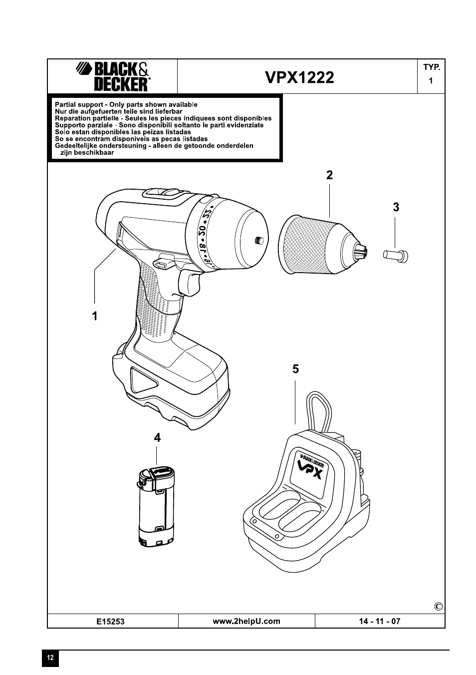 Black & Decker VPX1222 User Manual | Page 12 / 16