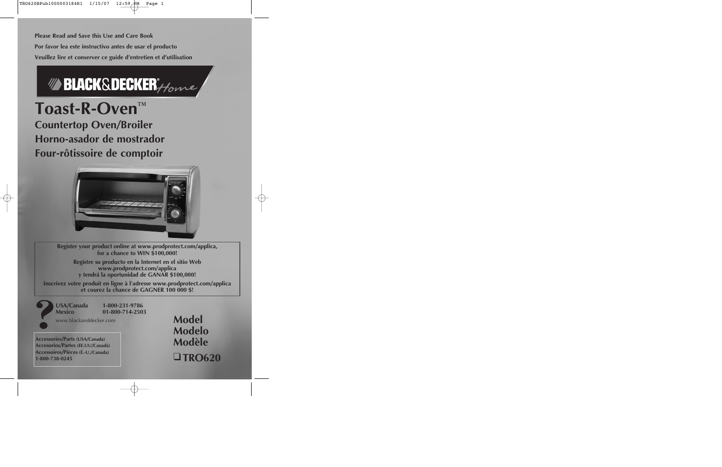 Black & Decker TRO620 User Manual | 17 pages