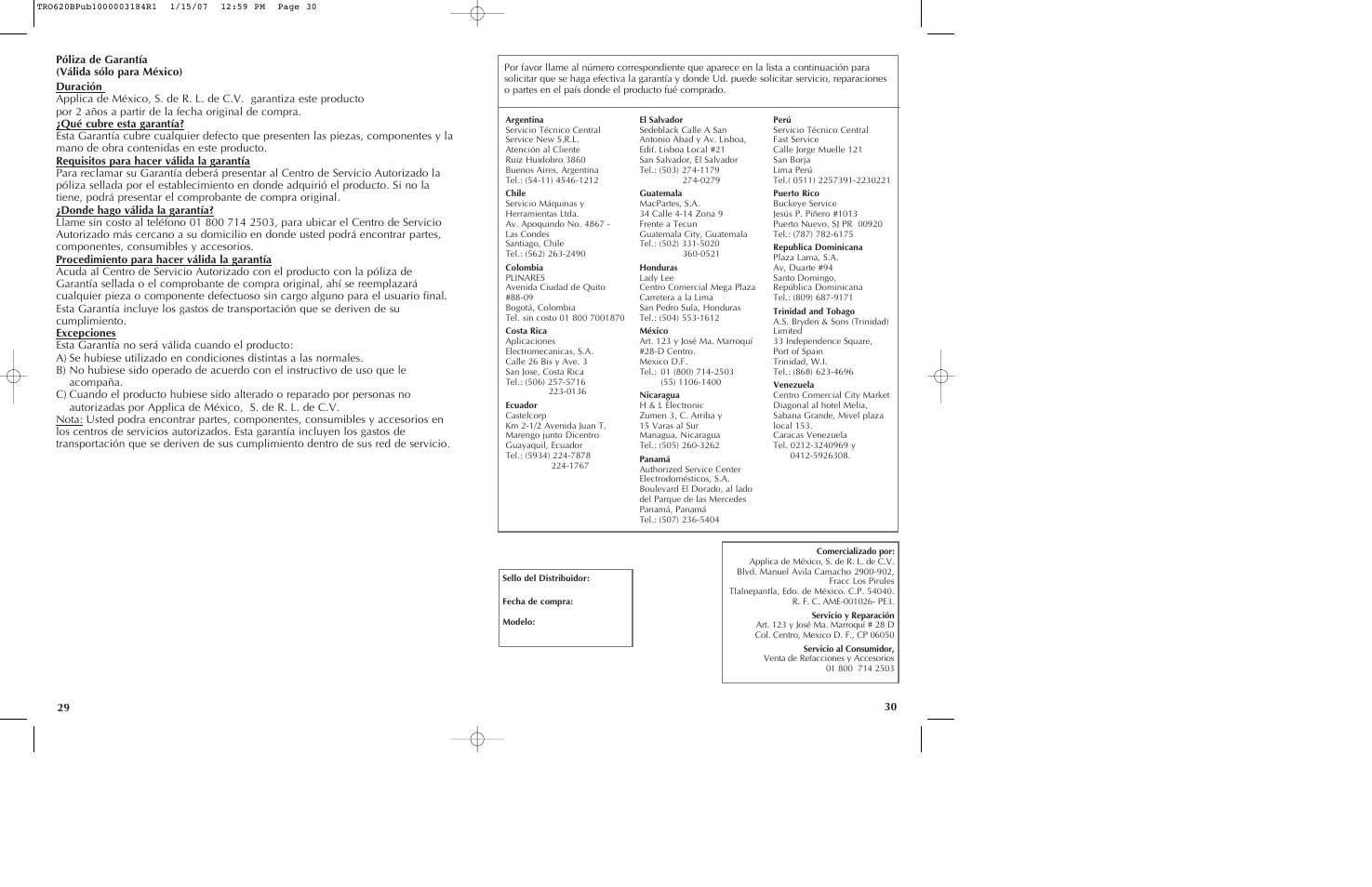 Black & Decker TRO620 User Manual | Page 16 / 17