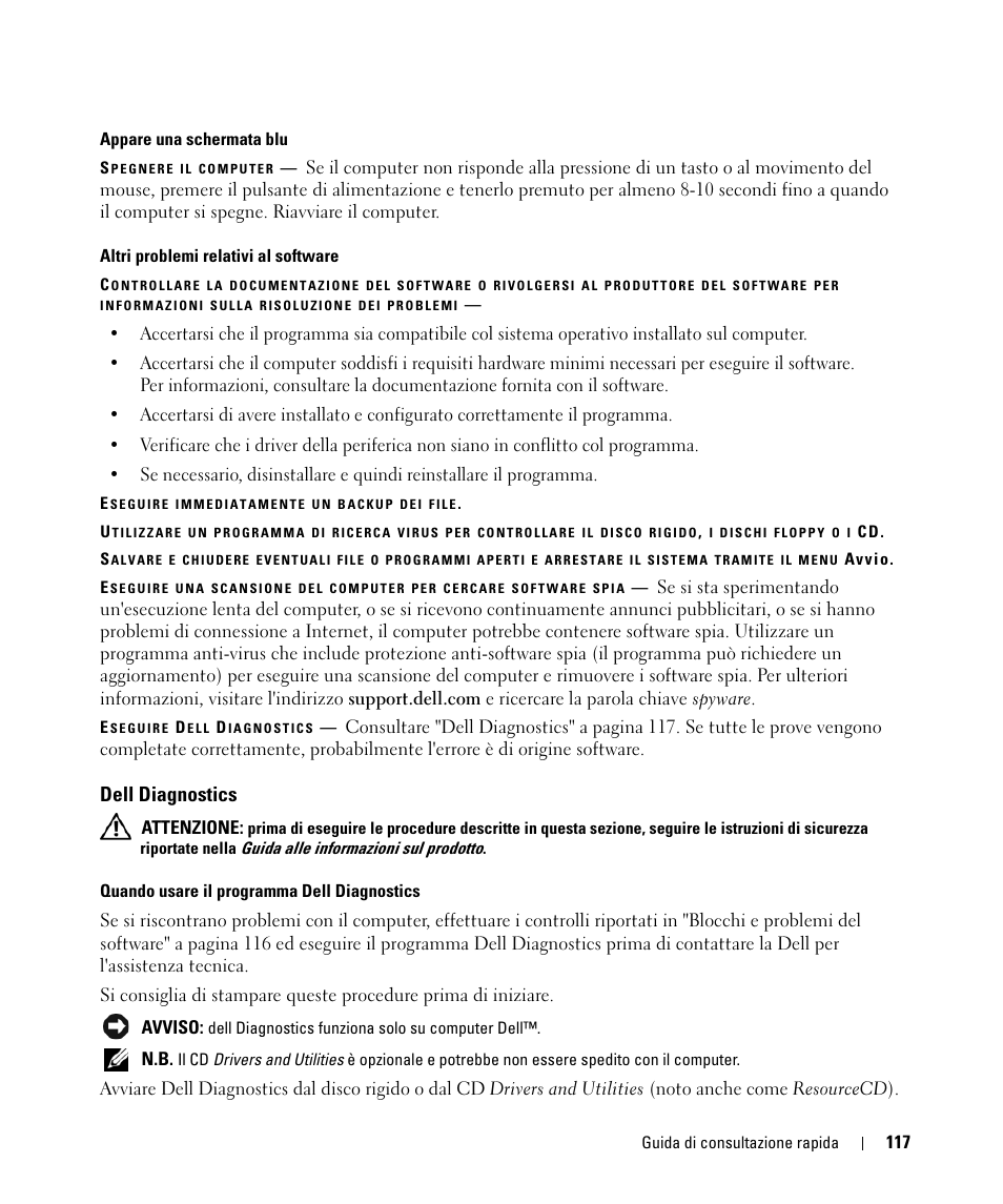 Dell diagnostics | Dell Latitude D420 User Manual | Page 117 / 148
