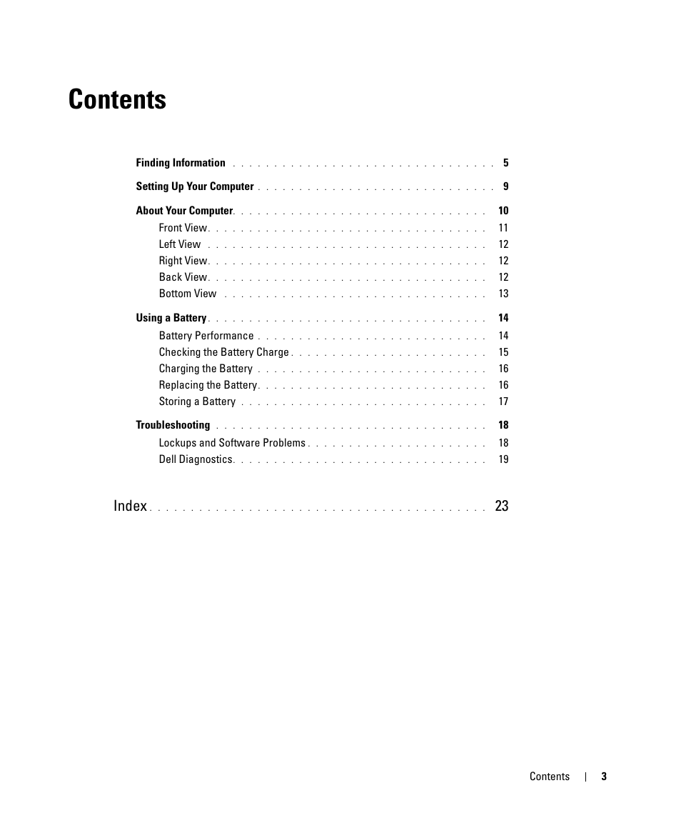 Dell Latitude D420 User Manual | Page 3 / 148