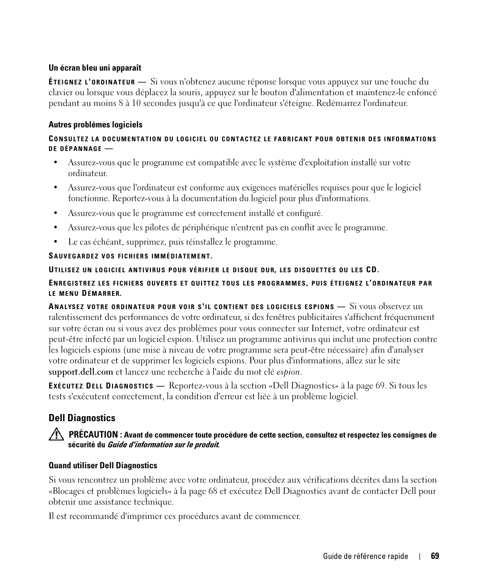 Dell diagnostics | Dell Latitude D420 User Manual | Page 69 / 148