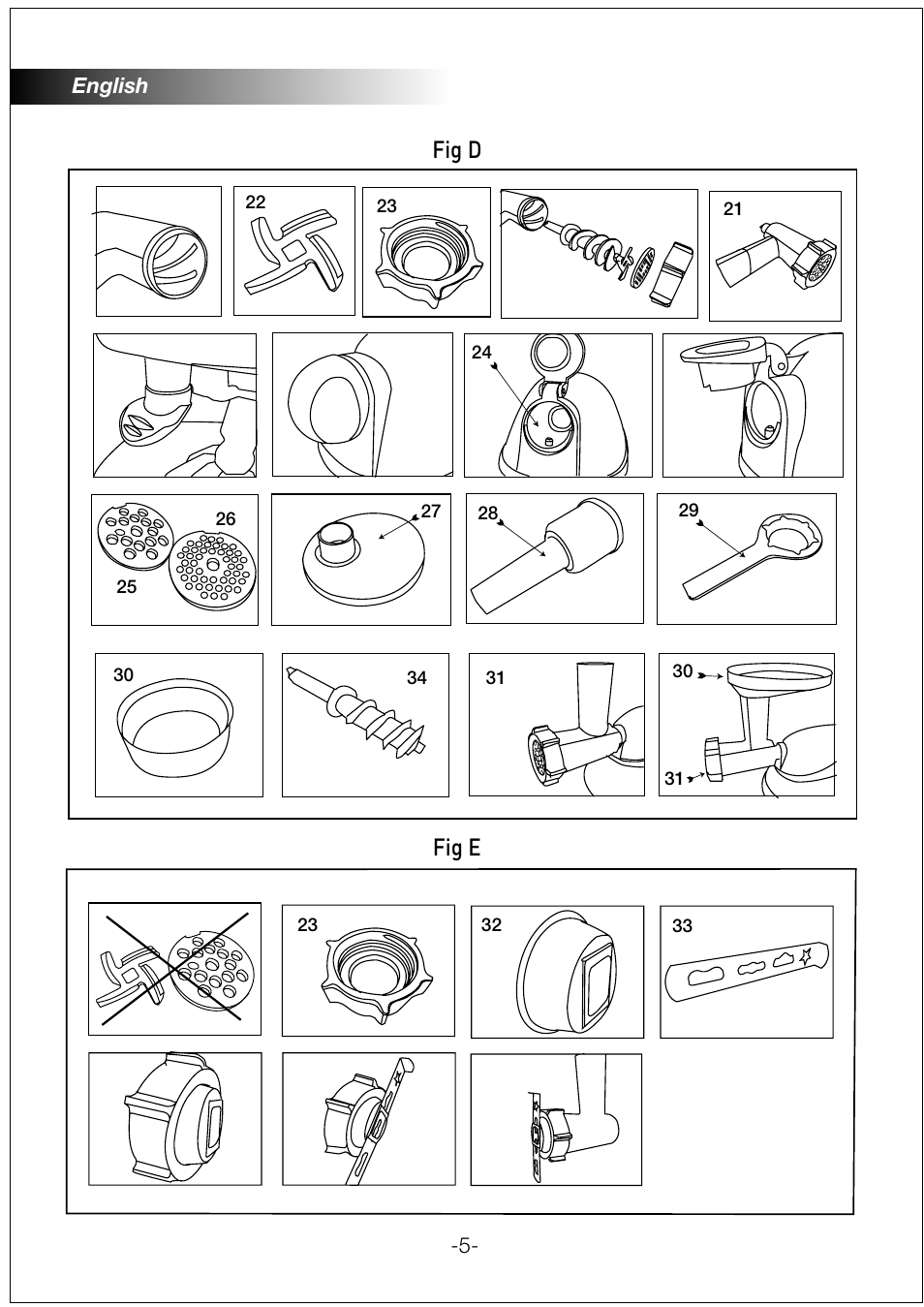 Fig d, Fig e | Black & Decker PRSM600 User Manual | Page 5 / 26