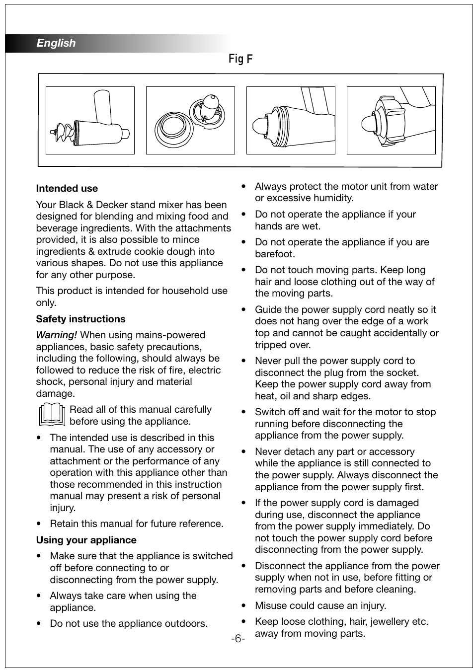 Fig f | Black & Decker PRSM600 User Manual | Page 6 / 26