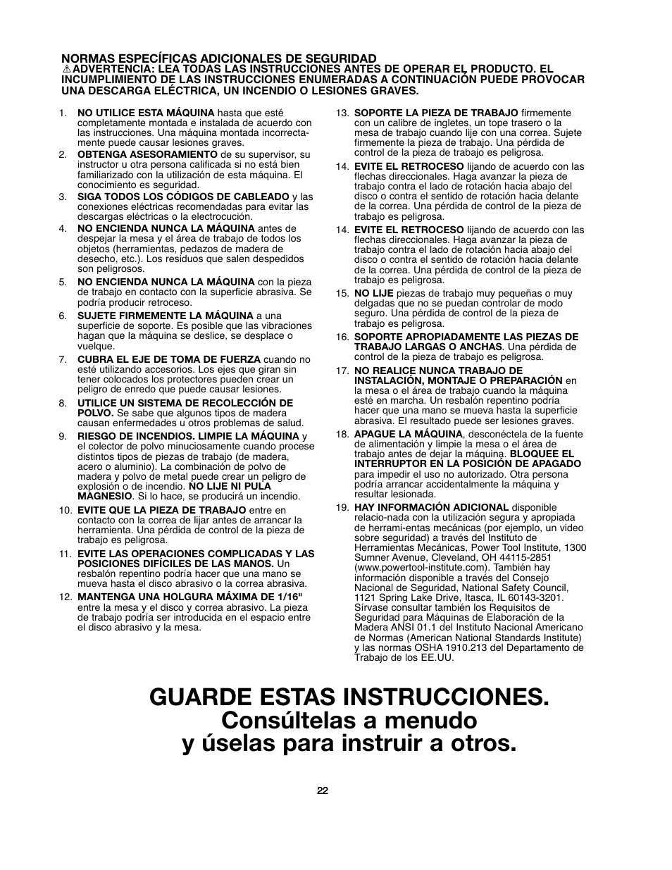 Black & Decker BDSA100 User Manual | Page 22 / 40