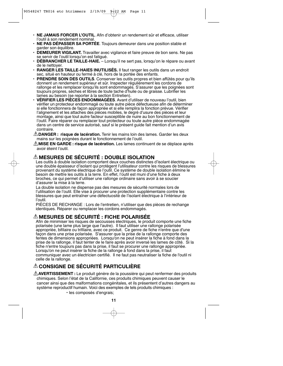 Black & Decker TR017 User Manual | Page 11 / 24