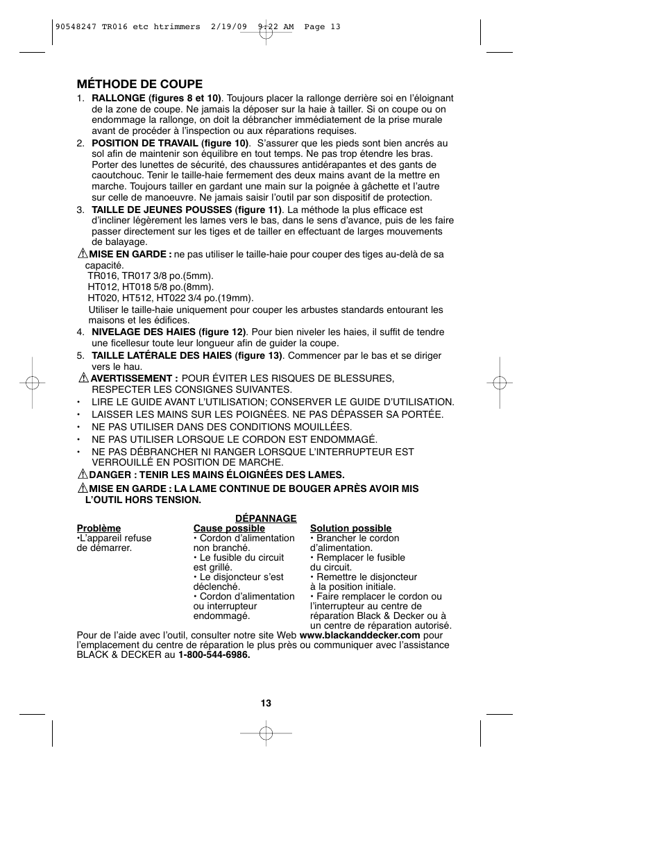 Black & Decker TR017 User Manual | Page 13 / 24