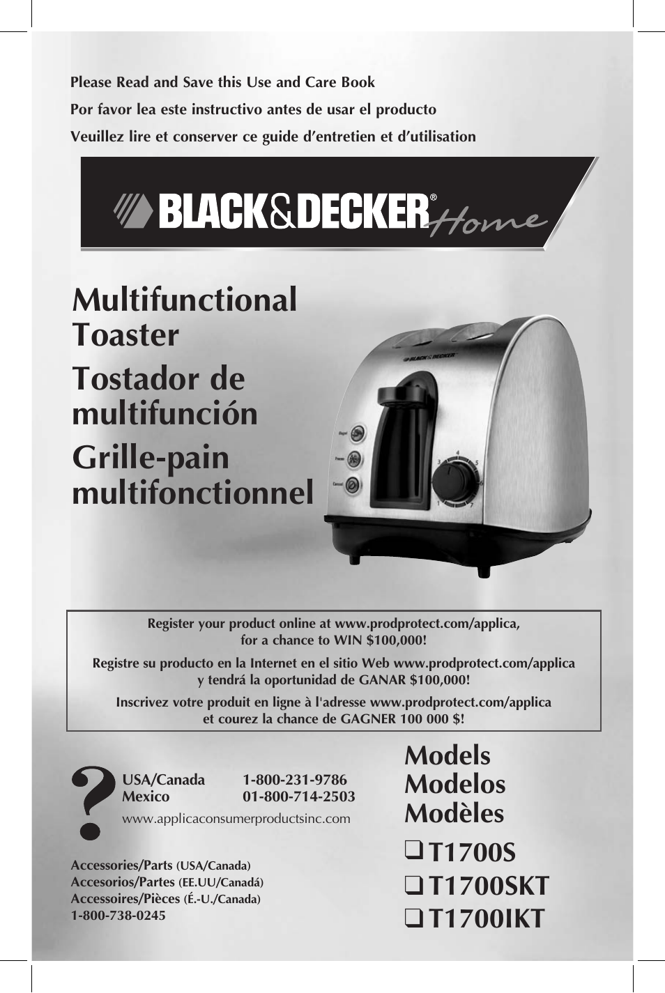 Black & Decker T1700IKT User Manual | 13 pages