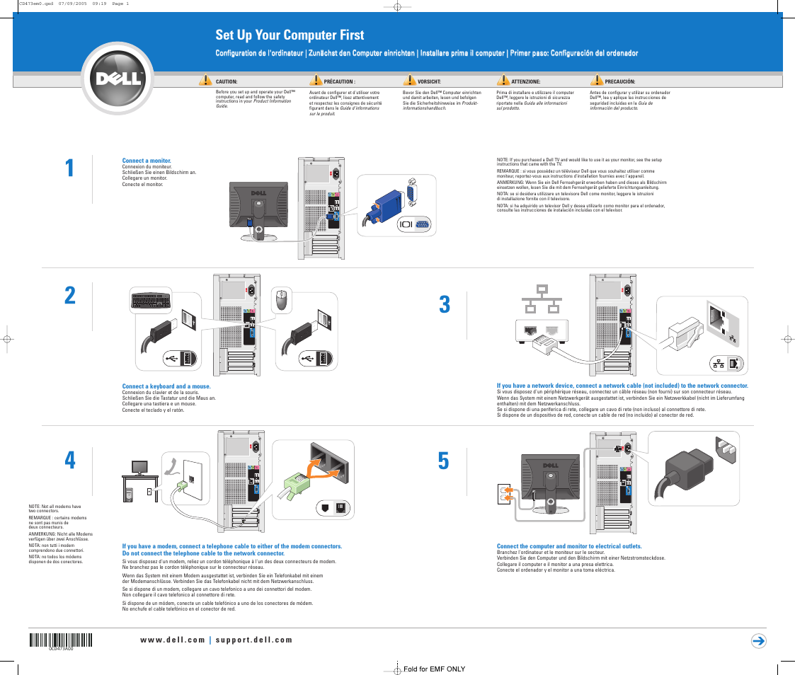 Dell Dimension 3100/E310 User Manual | 2 pages