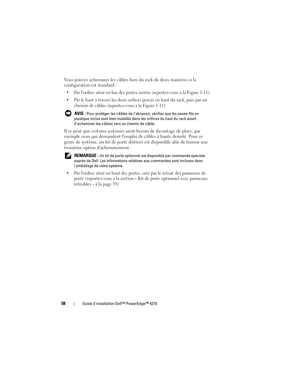 Dell PowerEdge Rack Enclosure 4210 User Manual | Page 60 / 162
