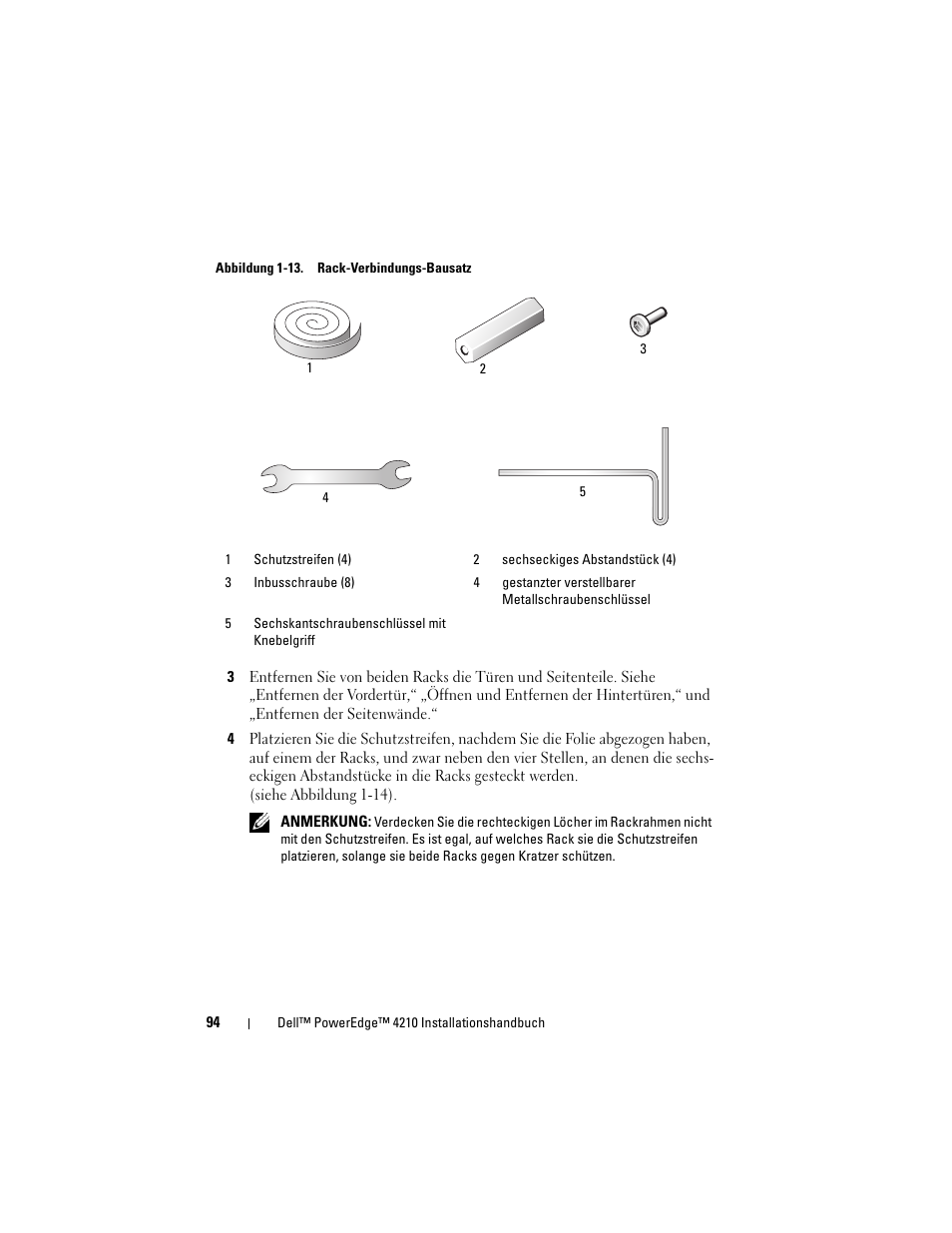 Dell PowerEdge Rack Enclosure 4210 User Manual | Page 96 / 162