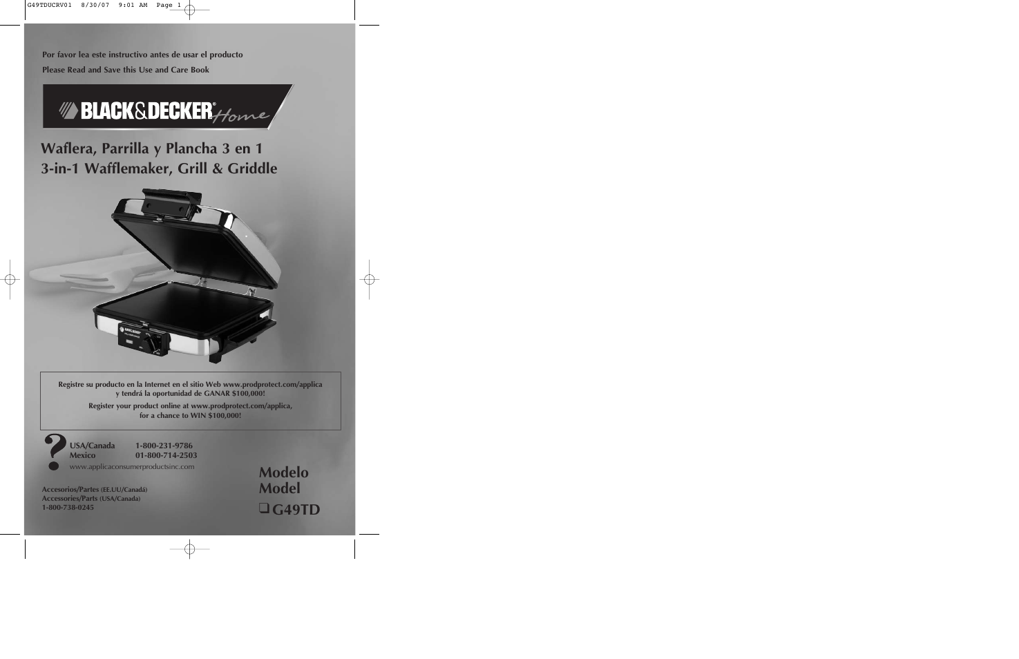 Black & Decker G49TD User Manual | 11 pages