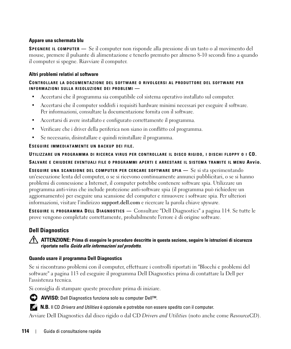 Dell diagnostics | Dell Latitude D520 User Manual | Page 114 / 168