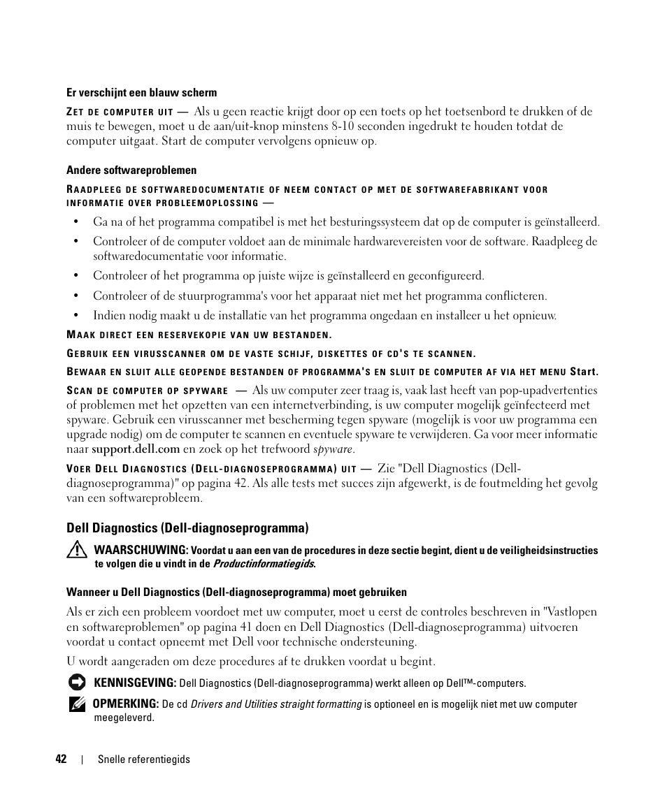 Dell diagnostics (dell-diagnoseprogramma) | Dell Latitude D520 User Manual | Page 42 / 168