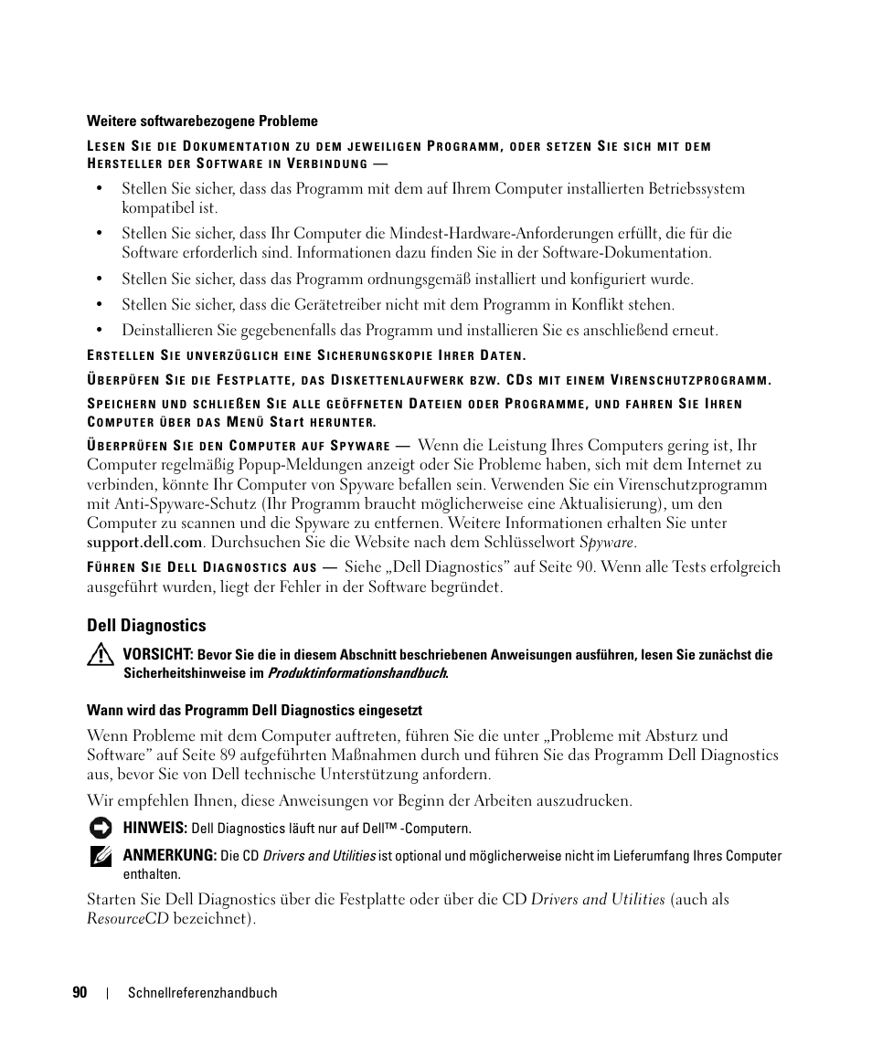 Dell diagnostics | Dell Latitude D520 User Manual | Page 90 / 168