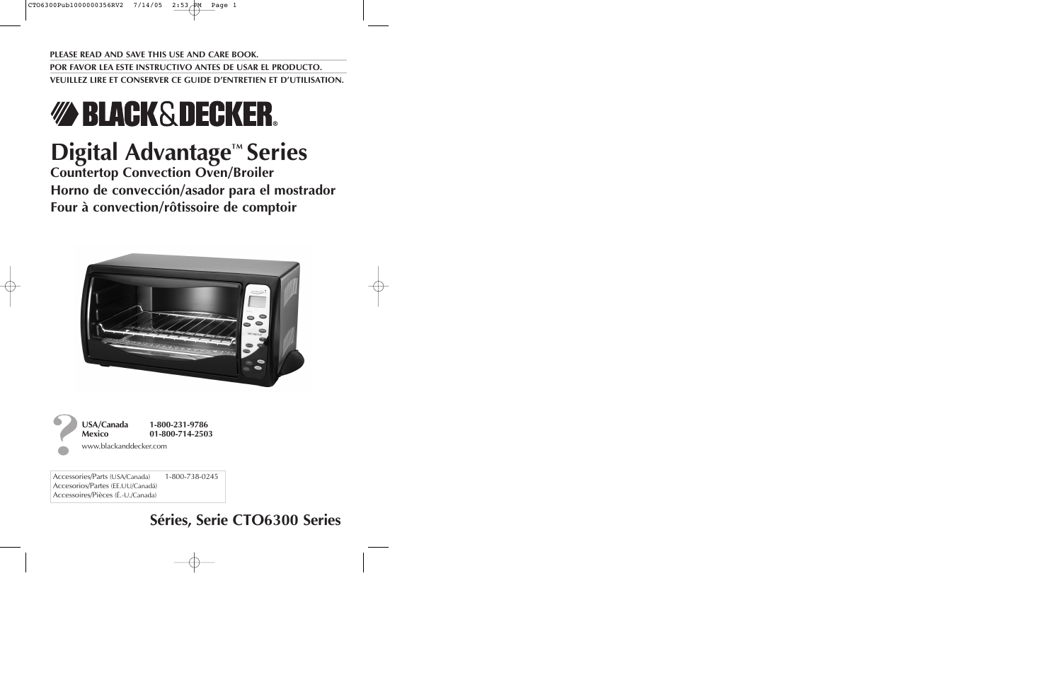 Black & Decker TO6300 Series User Manual | 19 pages