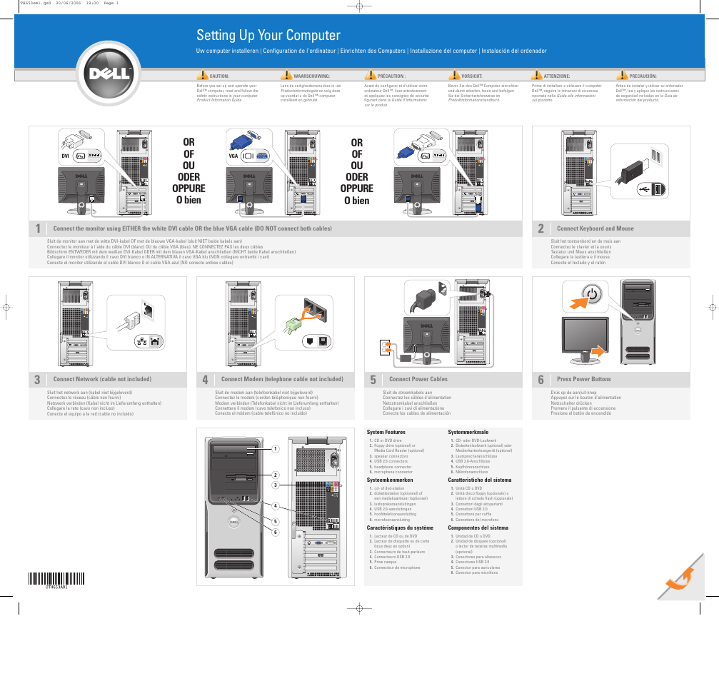 Dell Dimension 9200 User Manual | 2 pages